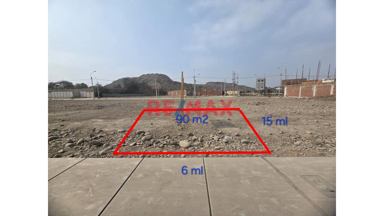 Venta De Terreno  En Avenida De Doble Via De 90M2 En Urb. Los Ficus De Carabayllo Etapa V