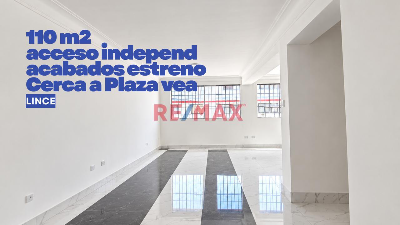 Oficina En Alquiler Lince - 110 M² - Acceso Independiente, Cerca A Plaza Vea