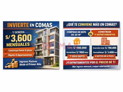 Terreno En Venta – 160 M² + Aires – Ideal Para Desarrollo (Comas)