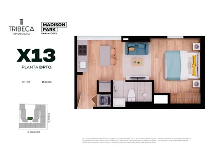 Modelo TIPO 13 · Pisos 13, 14, 17, 18