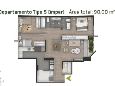 Modelo TIPO 05-PISO IMPAR · Pisos 3 y 5