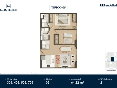 Modelo Típico 5 · Pisos 3, 4, 5, 7