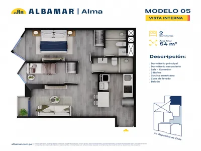Modelo Modelo 5 · Pisos 2 al 14