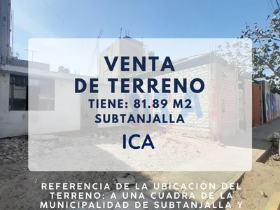 Venta de Terreno / Lote en Subtanjalla - Ica 0 Dormitorio 