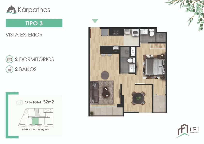 Modelo TIPO 3 · Pisos 2 al 8