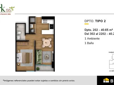 Modelo TIPO 2 · Pisos 2 al 22