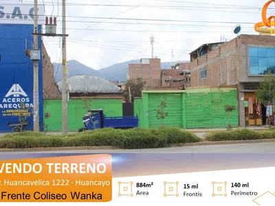 Vendo excelente terreno frente al Coliseo Wanka de Huancayo