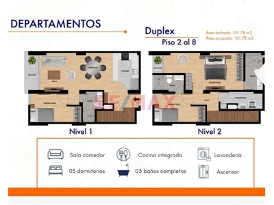 Venta Duplex En Estreno- Dpto 802-101M2-Urb. San Andres A Pocos Metros Unt-S/450,700