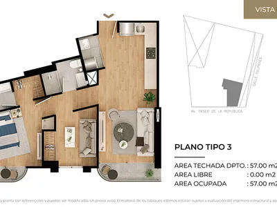 Modelo Tipo 3 · Pisos 4 al 20
