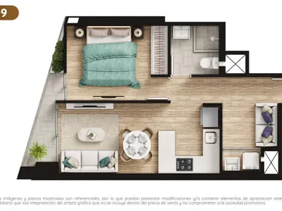 Modelo TIPO 9 · Pisos 2 al 22