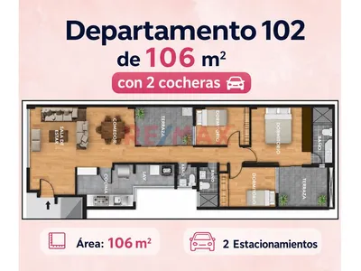 🏢 Departamento A Estrenar En San Borja | 106M² Con 2 Estacionamientos