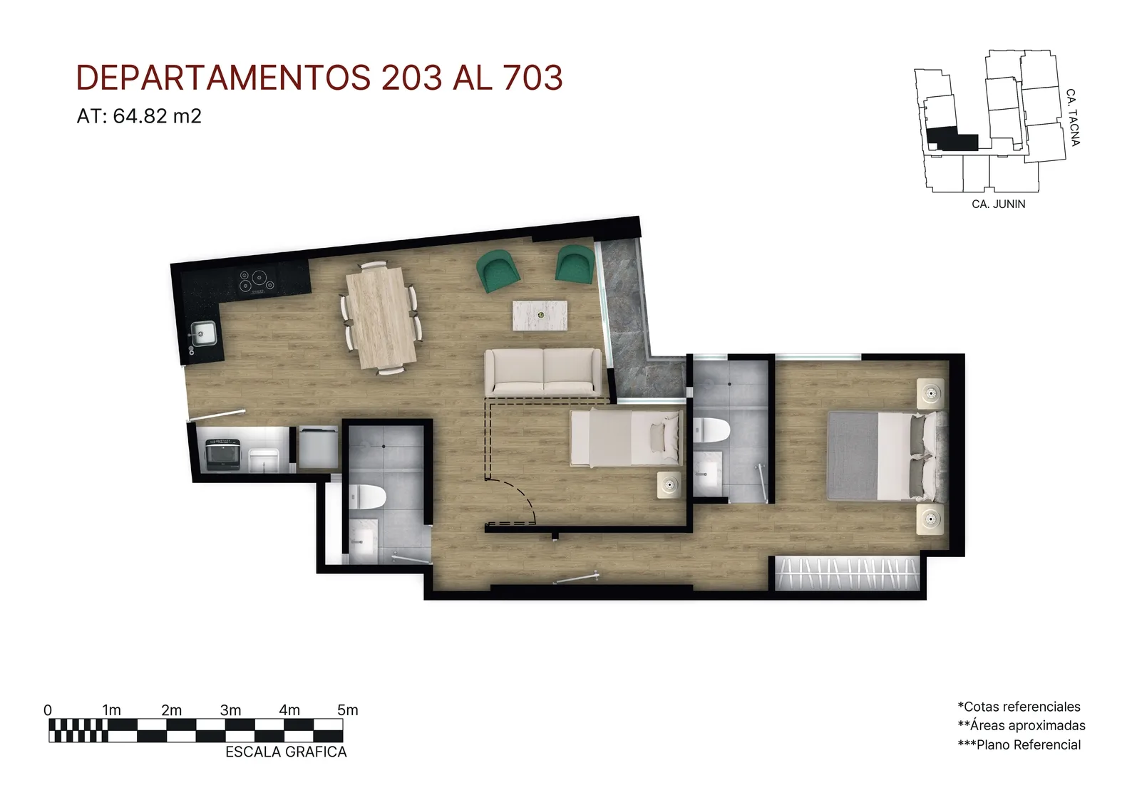 Modelo X03 FLEX · Pisos 2 al 7