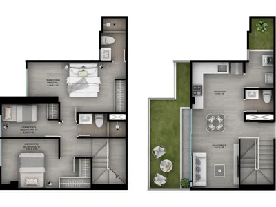 Departamento 3 dorm. 99.72 m²