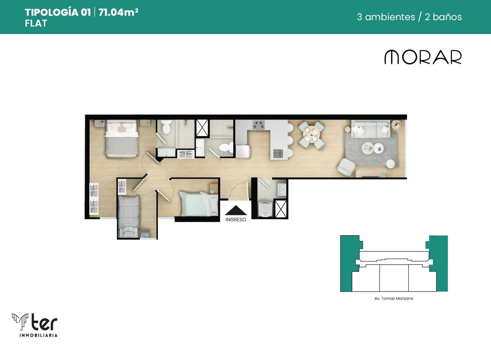 Modelo 1B · Pisos 4, 5, 6