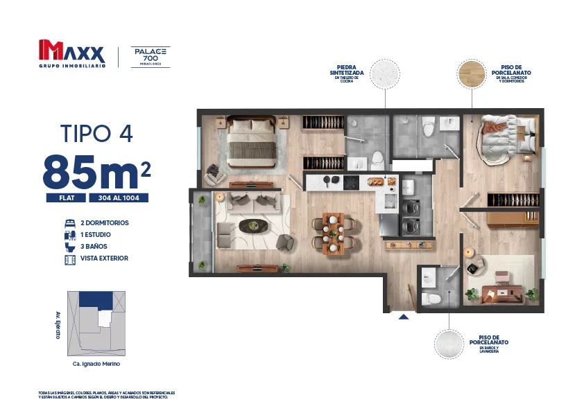 Modelo X04 · Pisos 3 al 10