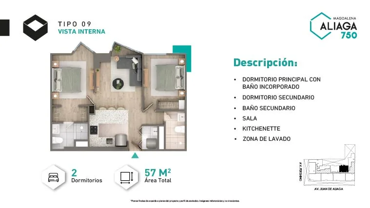 Modelo Tipo 9 · Pisos 4, 6, 7, 9, 10