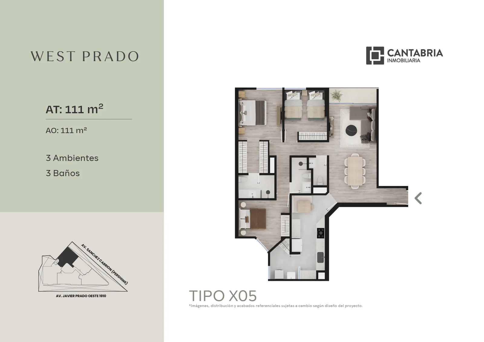 Modelo X05 · Pisos 2 al 17