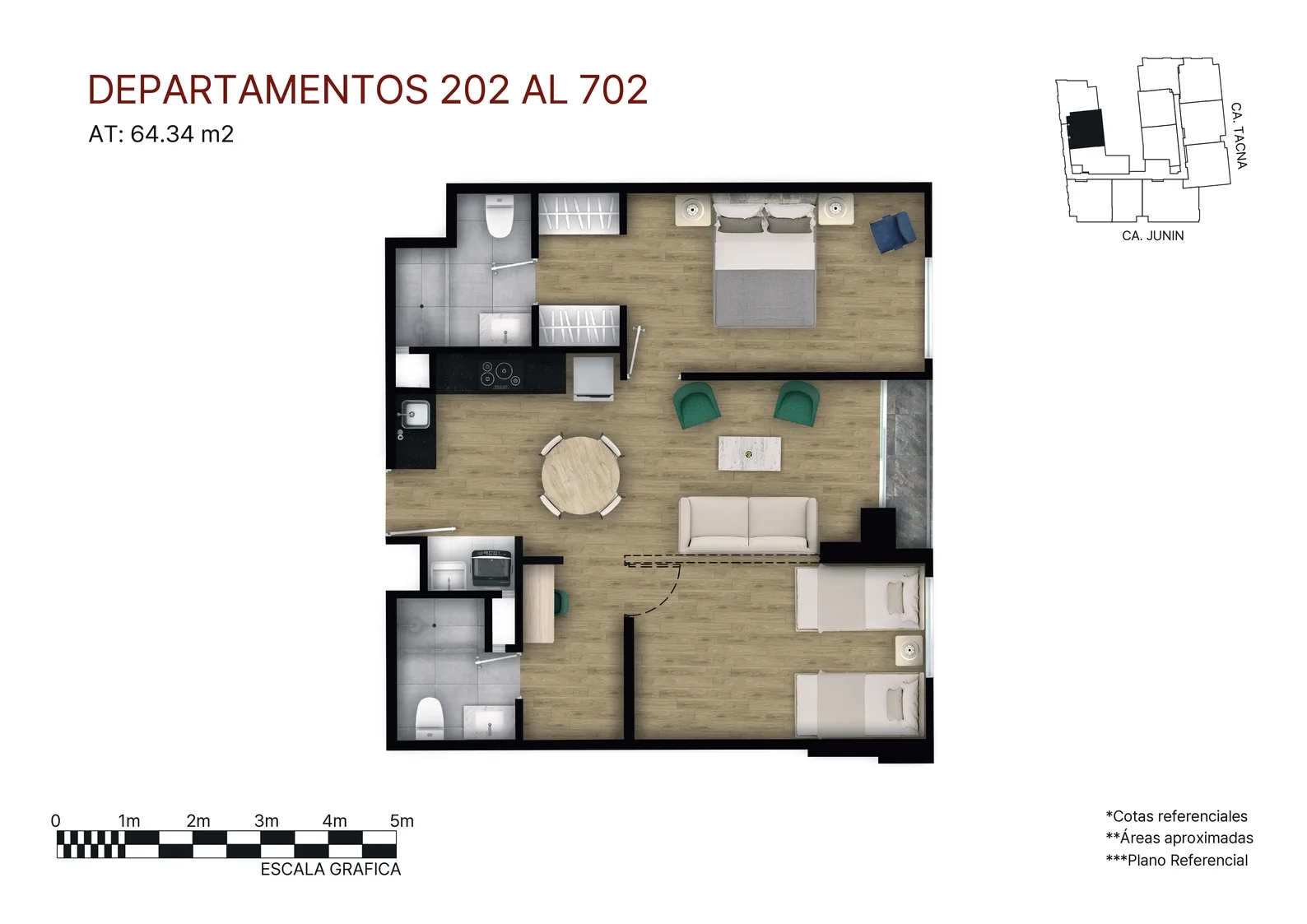 Modelo X02 FLEX · Pisos 3, 5, 6, 7