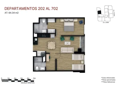 Modelo X02 FLEX · Pisos 3, 5, 6, 7