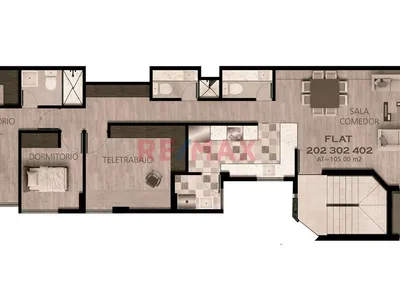 Departamento en venta · Parque Perú, Santiago de Surco · 105 m², 3 dorm.