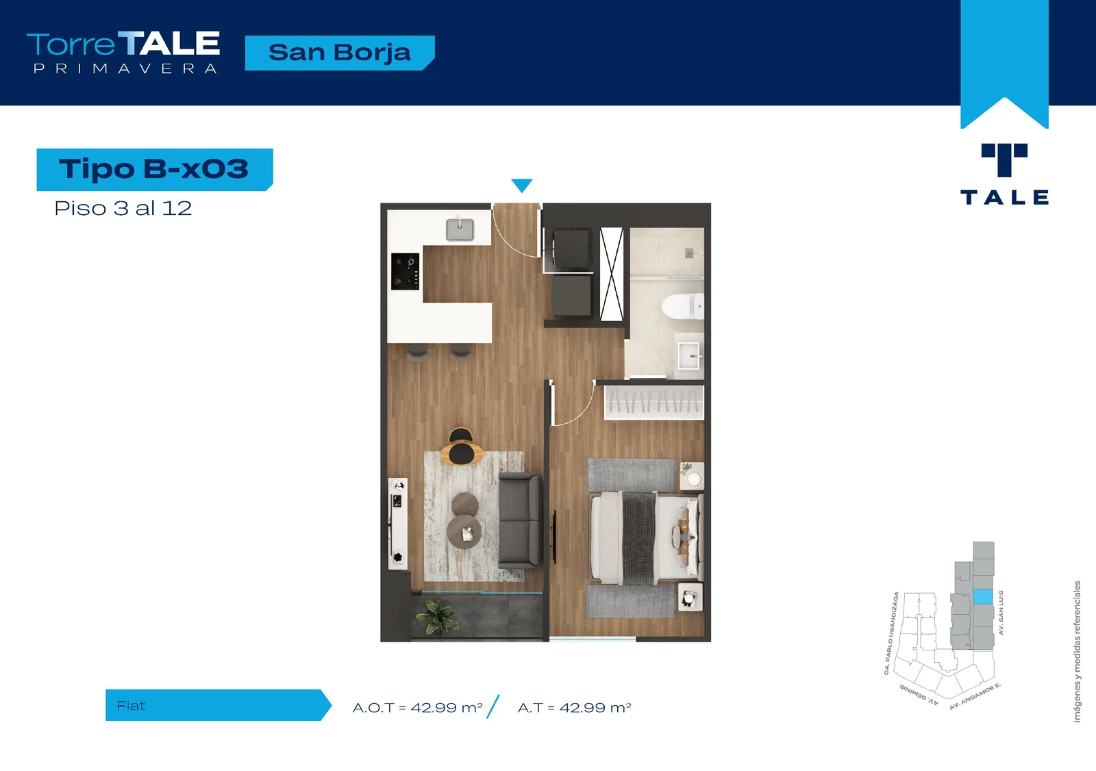 Modelo T2-X03 · Pisos 4 al 25