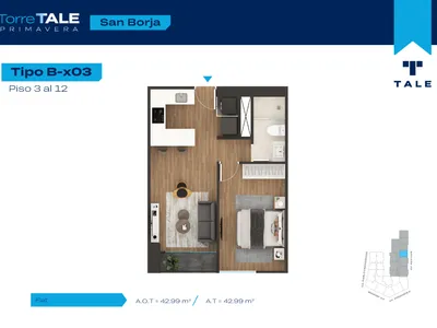 Modelo T2-X03 · Pisos 4 al 25