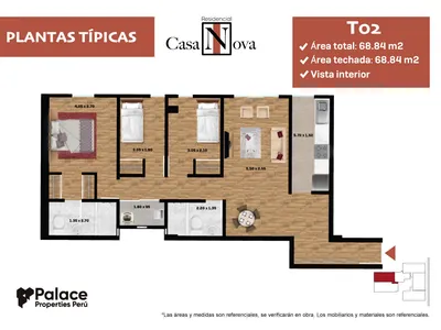 Modelo TIPO T02 · Pisos 5 y 6
