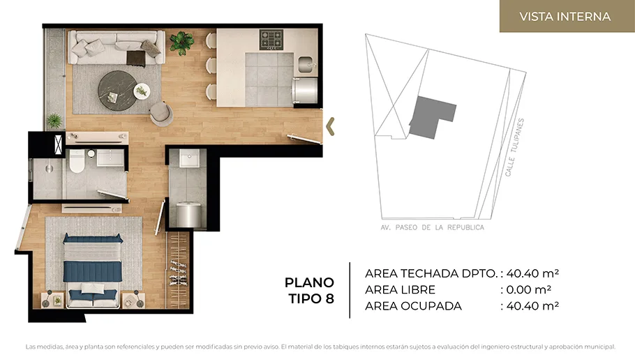 Modelo Tipo 8 · Pisos 3 al 23