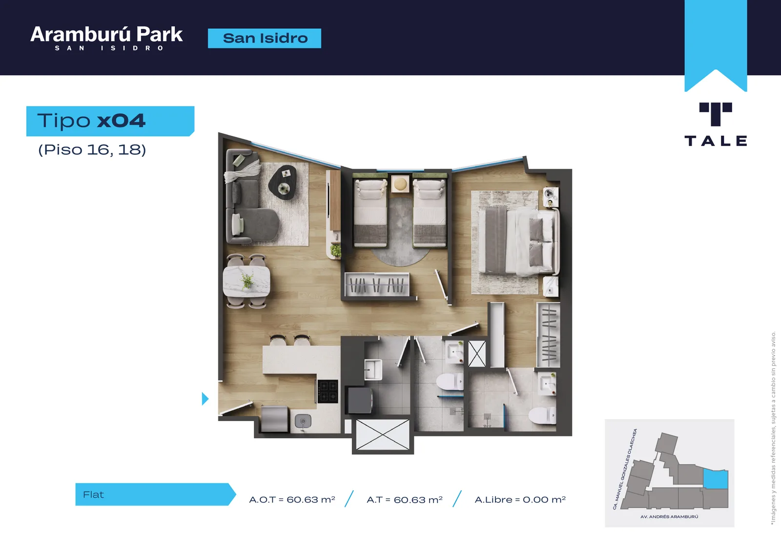 Modelo X04-16, 18 · Pisos 16 y 18