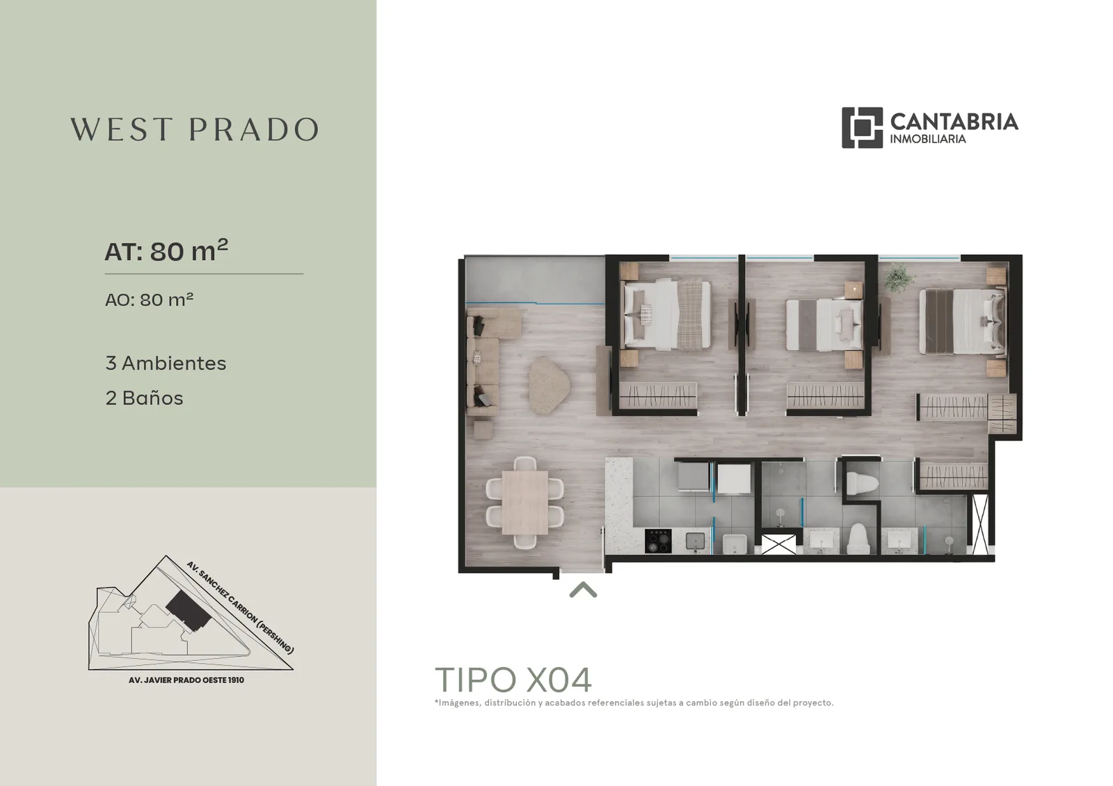 Modelo X04 · Pisos 3 al 17