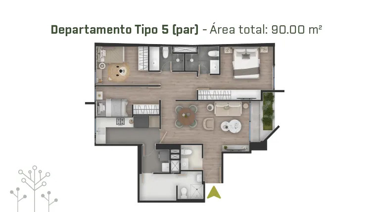 Modelo TIPO 05-PISO PAR · Pisos 4 y 6