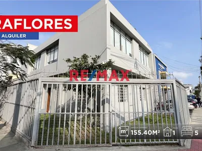 Se Alquila Primer Piso En Esquina En Miraflores – 155.40 M² -(Incluye 2 Cocheras) - 92M2 De Oficinas / Local Comercial