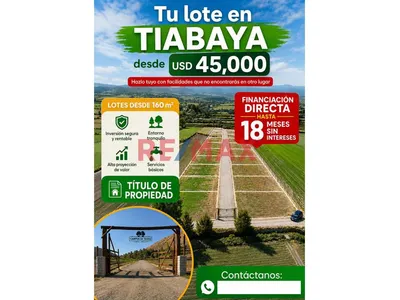 Venta De Terrenos Agricolas En Tiabaya