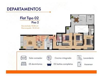 Se Vende Departamento Estreno -San Andrés Ii Etapa- (2 Cuadras Unt)-Dpto 201-118.33M2-S/468.400