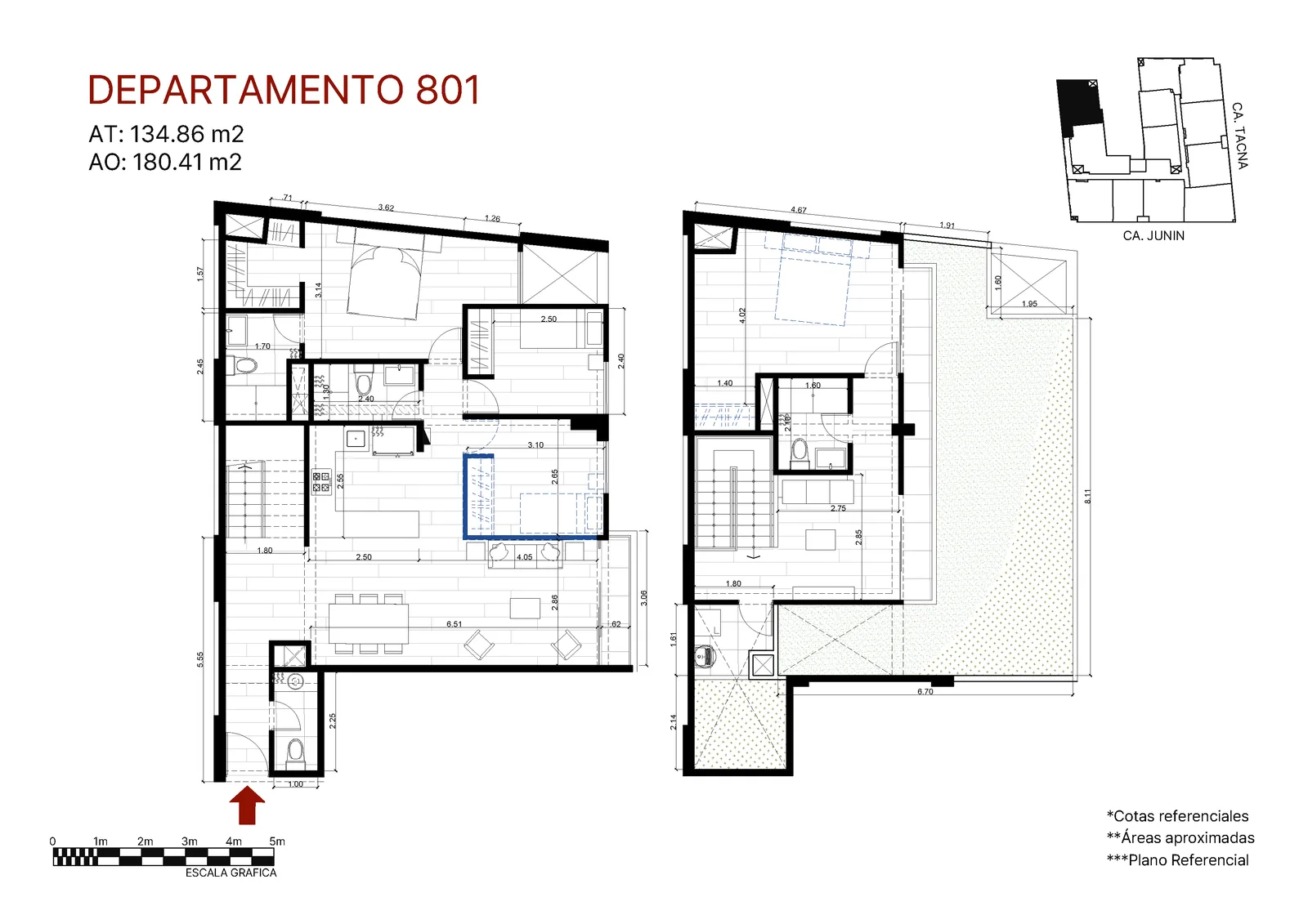 Modelo Duplex Flex con terraza 801