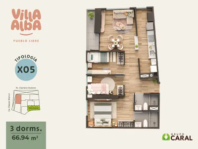 Modelo 3D-X05 · Pisos 4 al 17