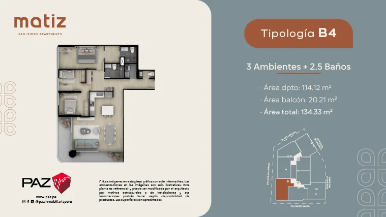 Modelo B4 · Pisos 2, 3, 4, 5, 6