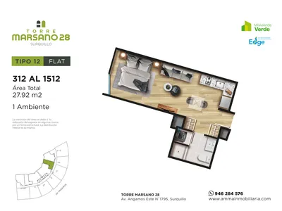 Modelo 12 · Pisos 9 al 28
