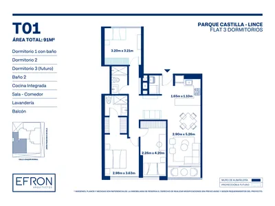 Modelo T01 · Pisos 4, 5, 11