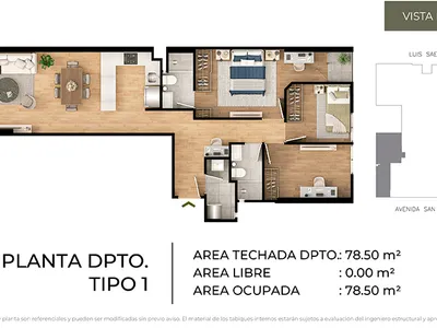 Modelo Tipo 1 · Pisos 5 y 7