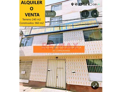 Puente Piedra- Ideal Policlínico I3. 960 M2 Construidos (4 Pisos).   Por Mercado Huamantanga