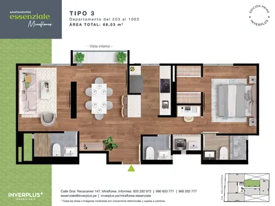 Modelo TIPO 3 · Pisos 2 al 9