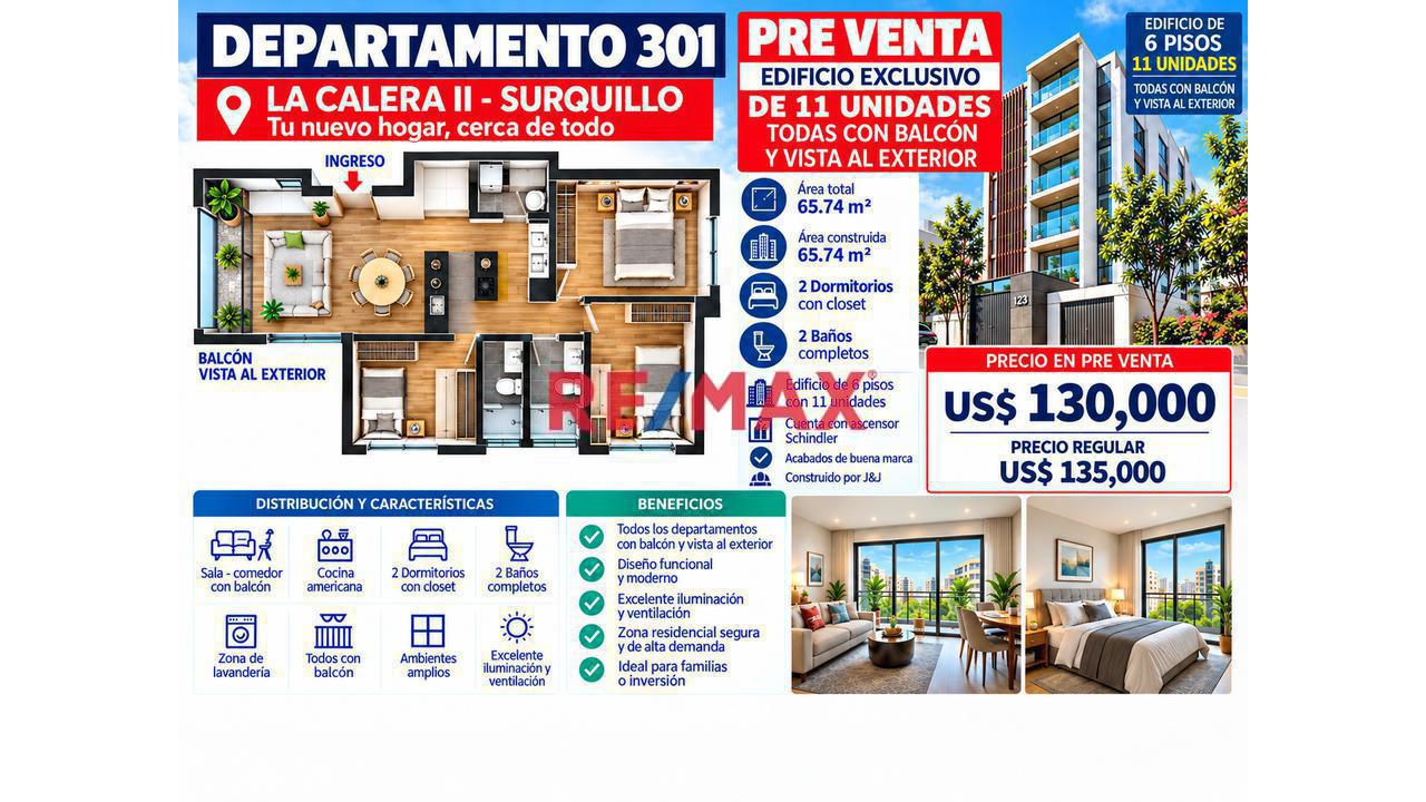 Departamento En Estreno En La Calera Ii - D.301