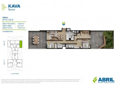 Departamento 3 dorm. 139.77 m²