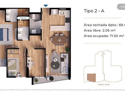 Modelo Tipo 2-A · Pisos 2 al 12