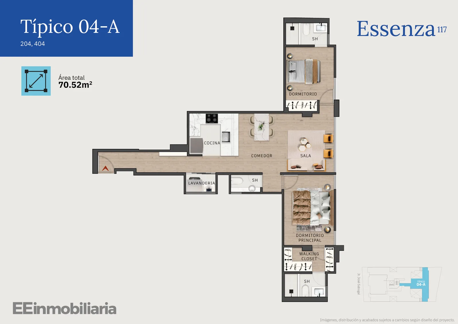 Modelo Típico 4-A · Pisos 2 y 4