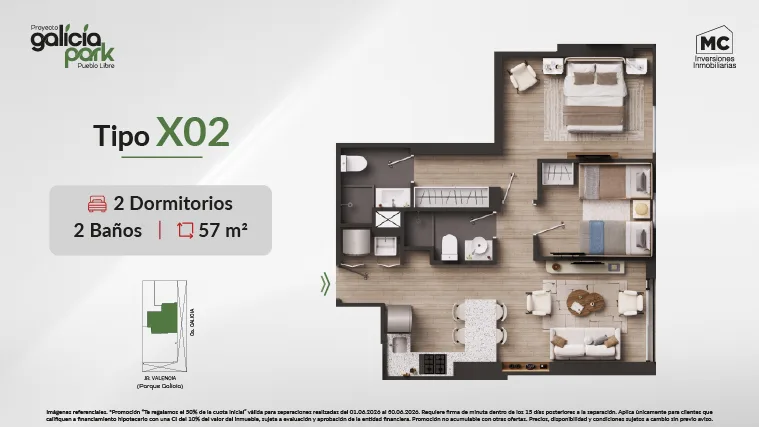 Modelo X02 · Pisos 4, 6, 9, 11