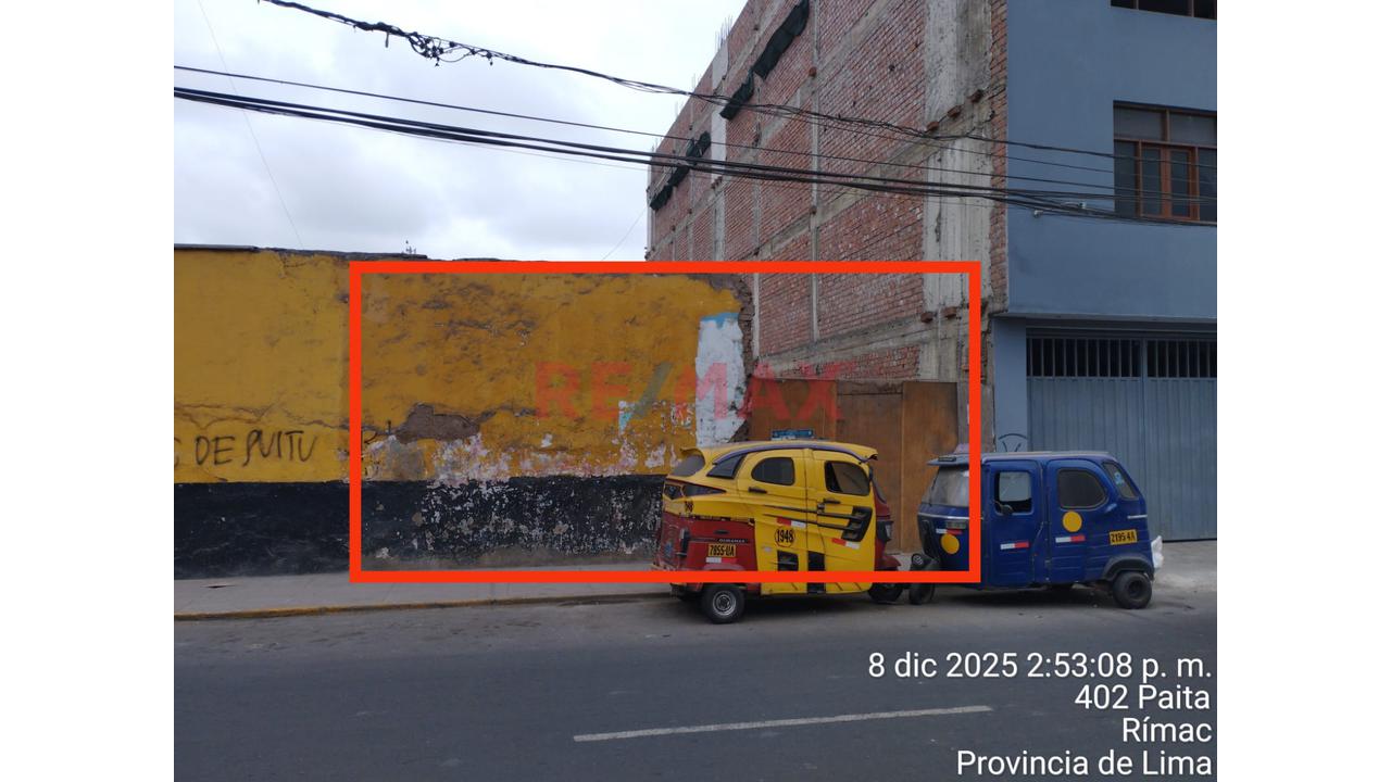 ¡Oportunidad Inversionistas! Terreno Con Título En Rímac - Jr. Paita, 169M²