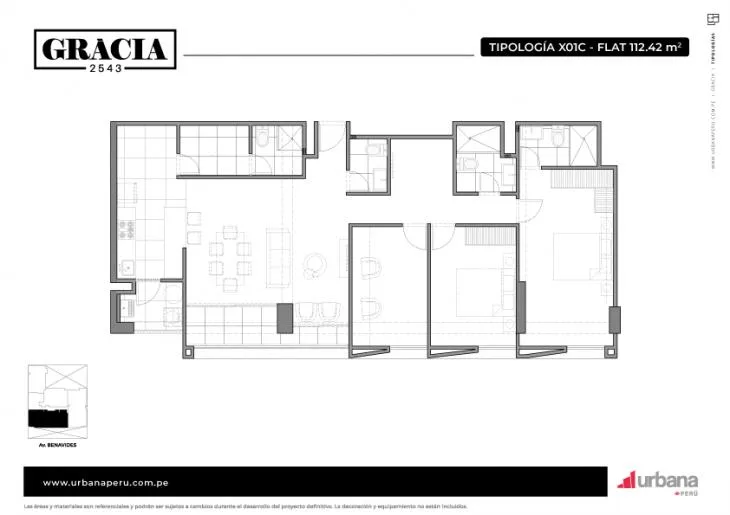 Modelo Tipo X01-C · Pisos 4 y 14