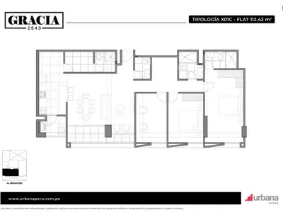 Modelo Tipo X01-C · Pisos 4 y 14